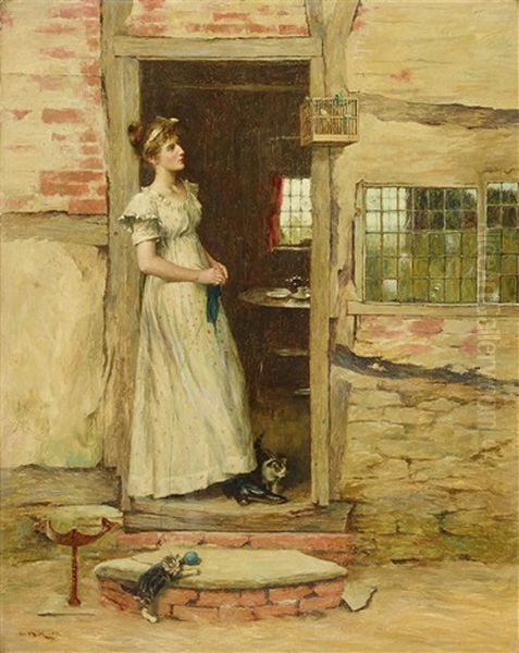 Daydreaming Oil Painting by Charles Napier Hemy