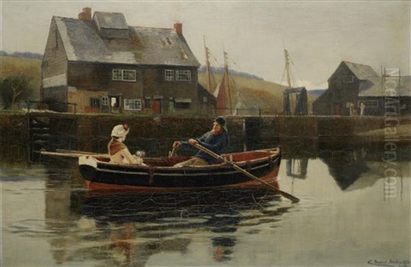 The Ferryman Oil Painting by Charles Napier Hemy