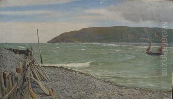 Parlock Bay Oil Painting by Charles Napier Hemy