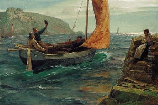 Off For The Night Oil Painting by Charles Napier Hemy