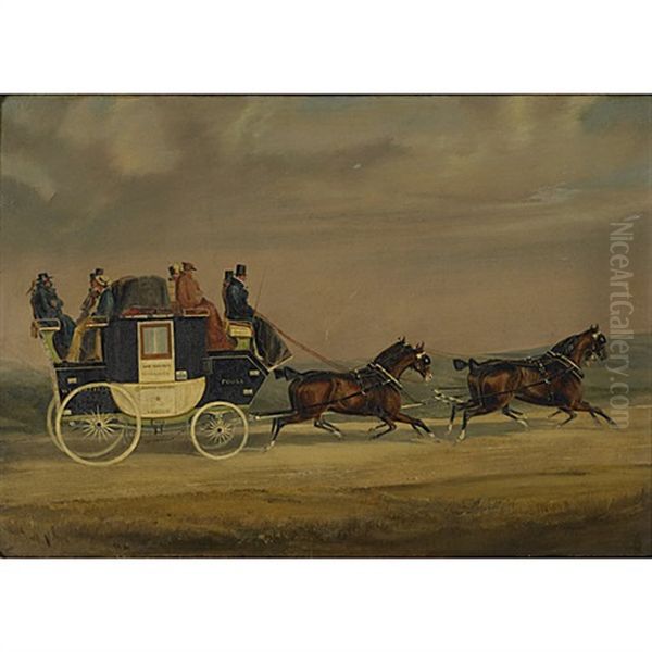 Southampton To London Coach Oil Painting by Charles Cooper Henderson