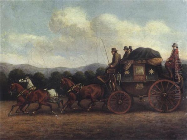 The Gloucester Royal Mail Coach Oil Painting by Charles Cooper Henderson