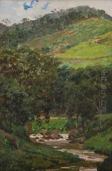 Paisagem Serrana Oil Painting by Joao Baptista Da Costa