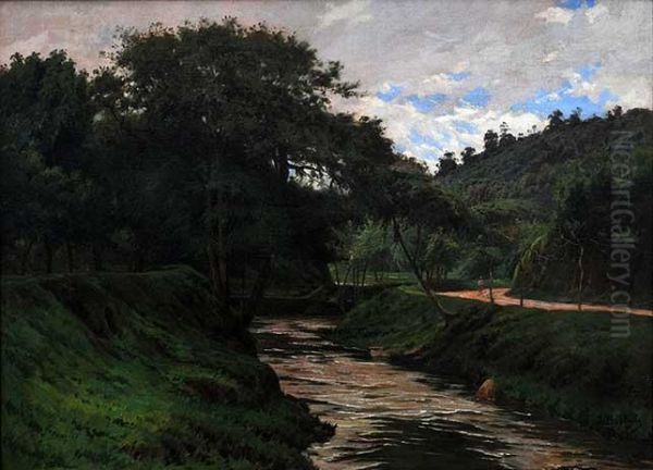 Paisagem Oil Painting by Joao Baptista Da Costa