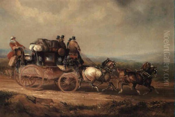 The London To Worcester Royal Mail Oil Painting by Charles Cooper Henderson