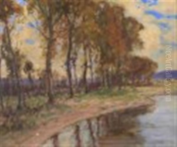 Lake Shore - Echo Lake (qu'appelle Valley, Sask.) Oil Painting by James Henderson