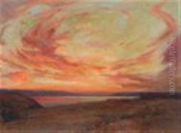 Qu'appelle Valley Sunset Oil Painting by James Henderson