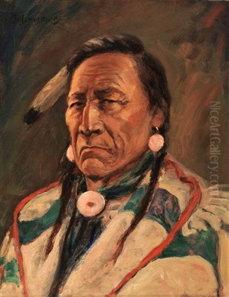 Portrait Of An Indian Chief by James Henderson