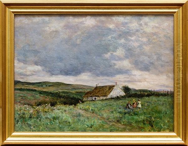 Crofters' Cottage Oil Painting by John Henderson