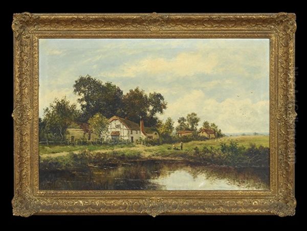 Cottage By The River Oil Painting by John Henderson