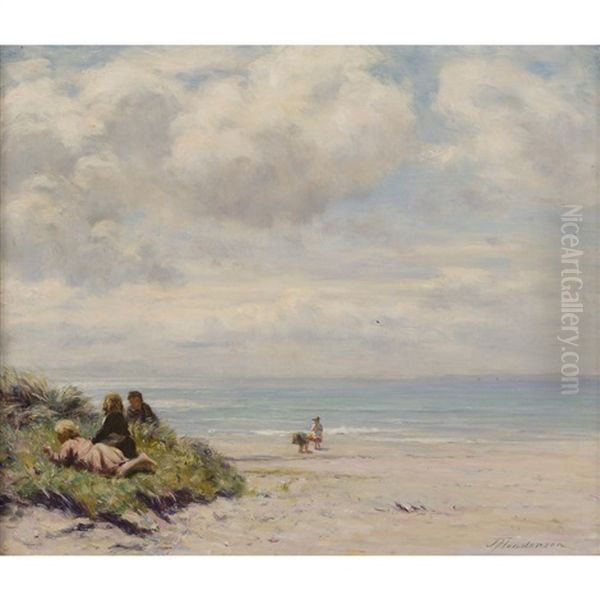 On The Beach Oil Painting by Joseph Henderson