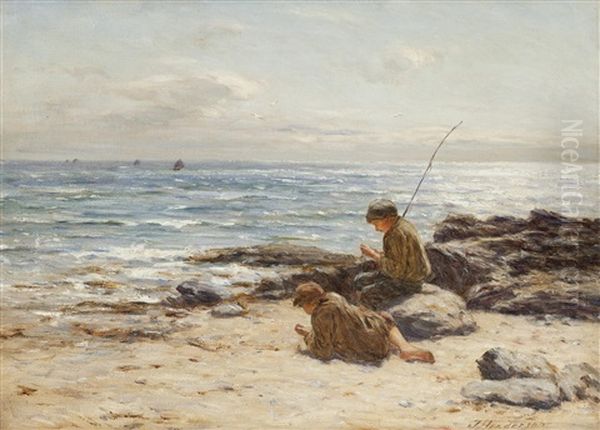 Waiting For The Tide Oil Painting by Joseph Henderson