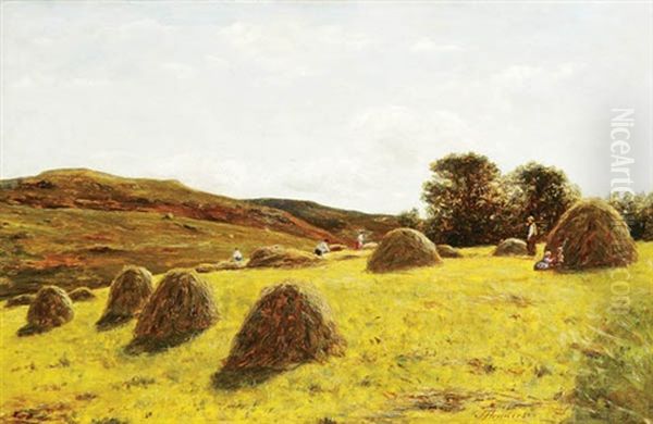 Making Hay Oil Painting by Joseph Henderson