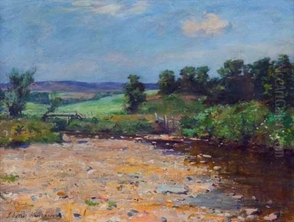 Rural Landscape With Stream Oil Painting by Joseph Morris Henderson