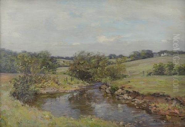 Summer Farm And Burn Oil Painting by Joseph Morris Henderson