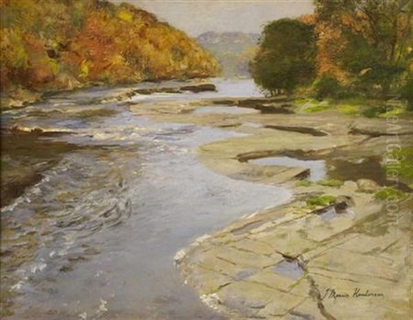 River Study Oil Painting by Joseph Morris Henderson