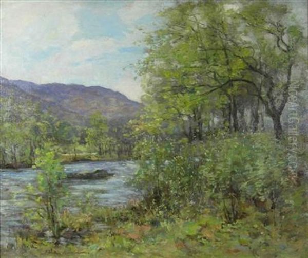 Swift Waters Oil Painting by Joseph Morris Henderson