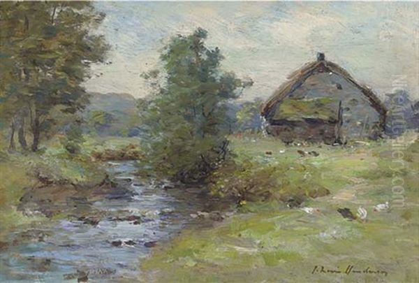 On The Banks Of The River Oil Painting by Joseph Morris Henderson