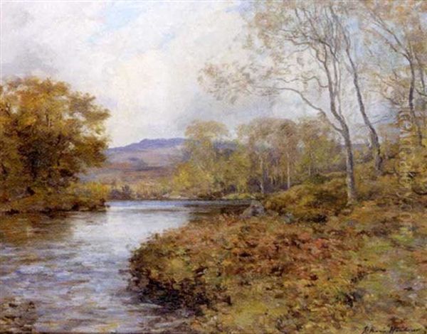 Autumn On The River Oil Painting by Joseph Morris Henderson