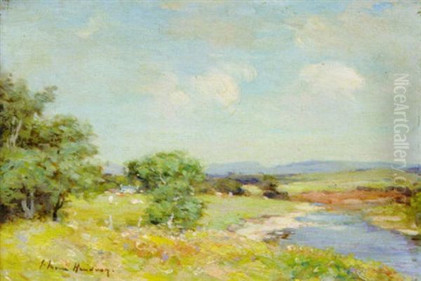 River Near Ballater Oil Painting by Joseph Morris Henderson