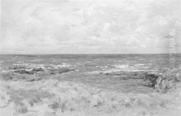 A Summer Sea Oil Painting by Joseph Morris Henderson