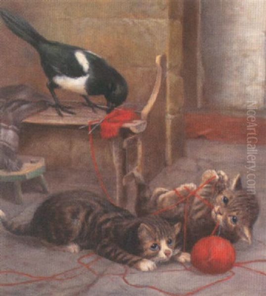 One For Sorrow, Two For Joy Oil Painting by William Henderson