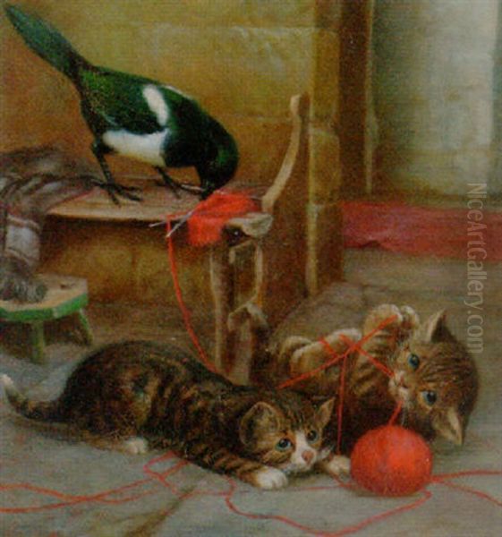 Playtime Oil Painting by William Henderson