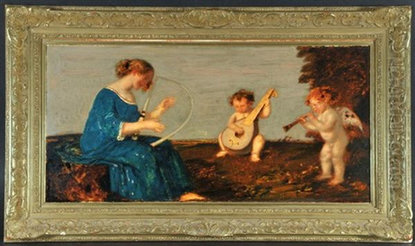 Allegorie Der Musik Oil Painting by Adolf Hengeler