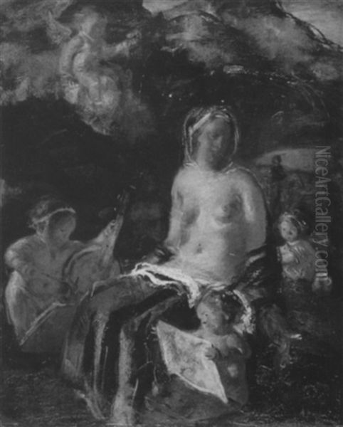 Venus Mit Musizierenden Putten by Adolf Hengeler