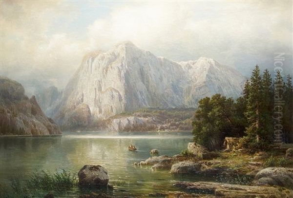 On Lake Lucerne Oil Painting by Franz Hengsbach