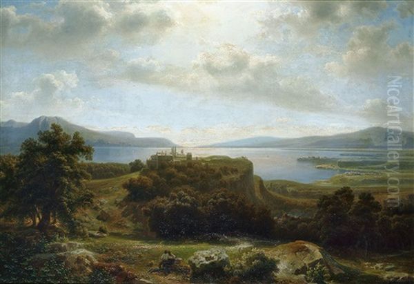 Blick Auf Den Genfersee Oil Painting by Franz Hengsbach