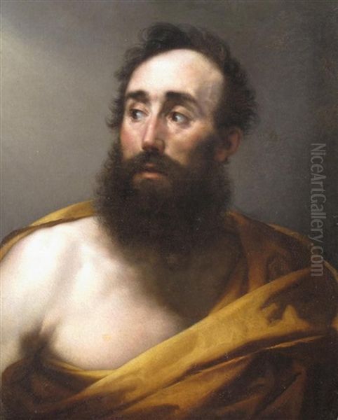 An Apostle Oil Painting by Phillippe-Auguste Hennequin