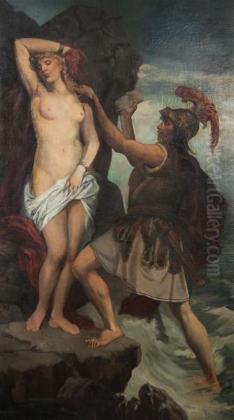 Perseus And Andromeda Oil Painting by Leopold Bara