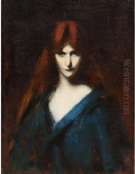 Scene Mythologique (hades?) Oil Painting by Jean Jacques Henner