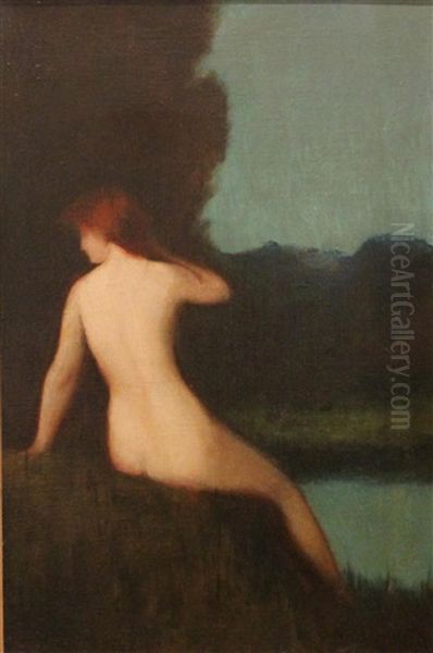 Jeune Femme Nue Oil Painting by Jean Jacques Henner