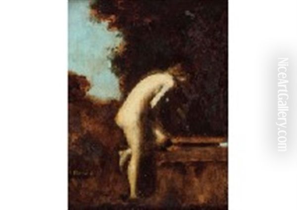 Fountain Nude Oil Painting by Jean Jacques Henner