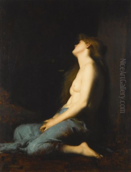 La Magdeleine Oil Painting by Jean Jacques Henner