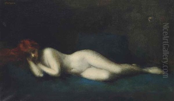 Nude In The Forest Oil Painting by Jean Jacques Henner