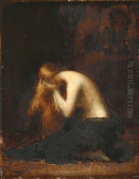 Madeleine Oil Painting by Jean Jacques Henner