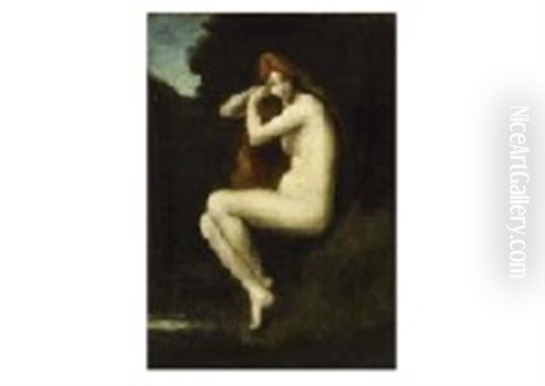 Nu Roux Oil Painting by Jean Jacques Henner