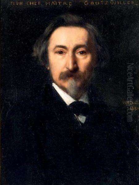 Portrait De Monsieur Goutzwiller Oil Painting by Jean Jacques Henner