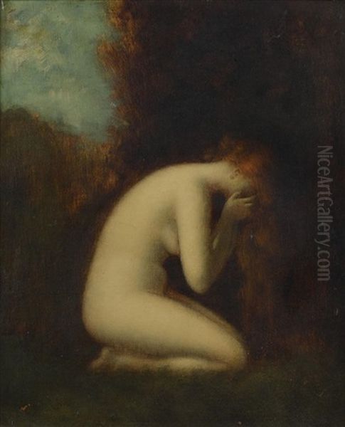 La Nymphe Qui Pleure Oil Painting by Jean Jacques Henner