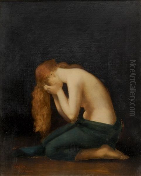 Robin Oil Painting by Jean Jacques Henner