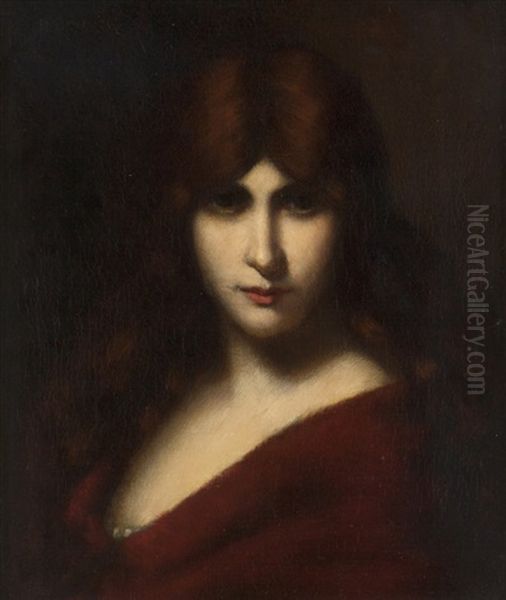 La Belle Fille Oil Painting by Jean Jacques Henner