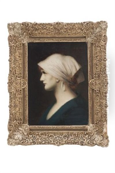 Retrato De Dama Oil Painting by Jean Jacques Henner