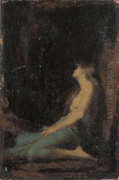 La Pensive Oil Painting by Jean Jacques Henner