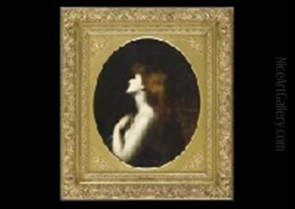 Lady Oil Painting by Jean Jacques Henner