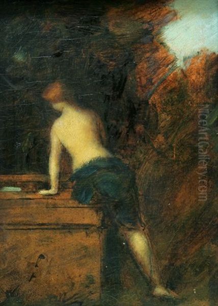 La Fontaine (study) Oil Painting by Jean Jacques Henner