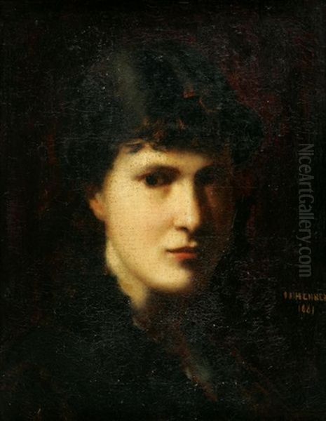 Portrait De Face by Jean Jacques Henner