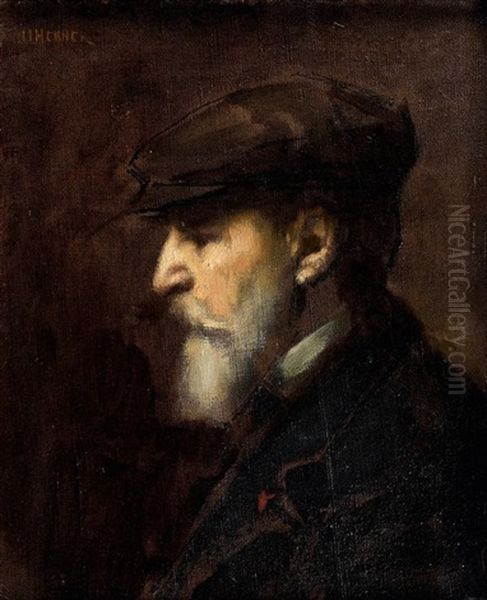 Portrait De (monsieur Goutzwiller (1819-1900)?) Oil Painting by Jean Jacques Henner